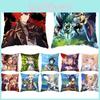 Genshin Impact Soft Polyester Peachskin Cushion Cover For Cozy Back Support