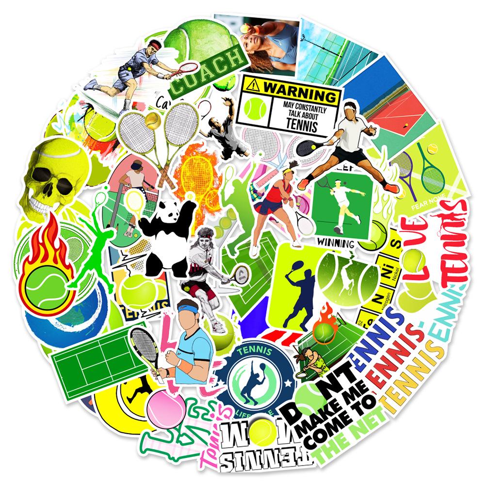 50 Sports-Themed Waterproof Graffiti Stickers for Cars, Phones, Laptops, and Travel Cases