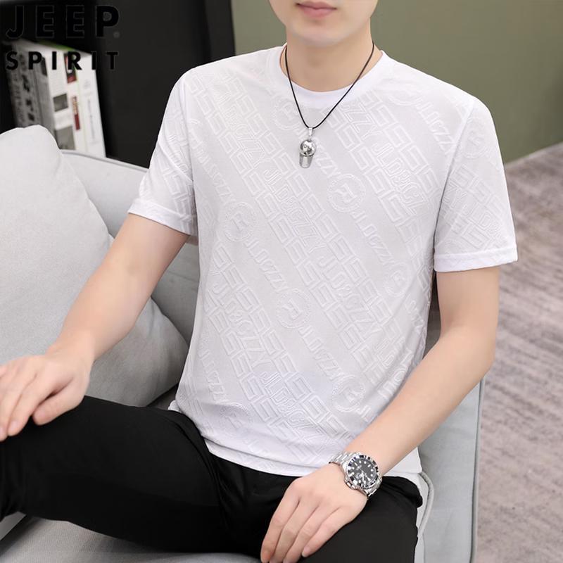 

JEEP SPIRIT Men s Printed Round Neck Short Sleeve T-Shirt 2XL