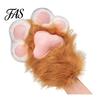 Flauschige Pfotenhandschuhe 1 Stück Tierhandschuh Stiefel Plüsch Pelzig Schuh Niedliche Katze Cosplay Zubehör für Kostümpartys Thema Weich