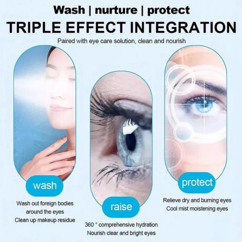 1 PACK Wiederaufladbares tragbares Augen-Dampfgerät mit 3 Modi, 10 ml Fassungsvermögen für trockene Augen, warme Kompresse, Gesichtsdampf, Linderung trockener Augen, Damen Mode, Haus Garten