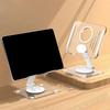 Universal Acrylic Transparents Tablets Stand With 360 Degree Rotation And Foldable Design For 12.9Inch Devices