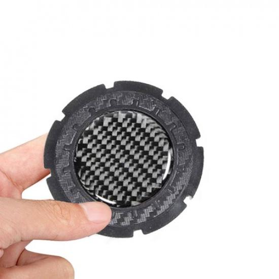 1x Carbon Fiber Car Cup Holder ert Coaster Anti-Slip Mat Pads Car Accessories