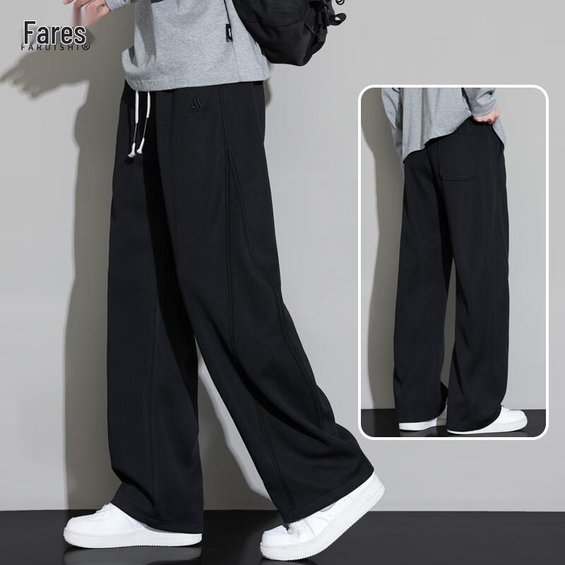 FARUISHI Men s Curved Blade Knit Casual Sweatpants XL