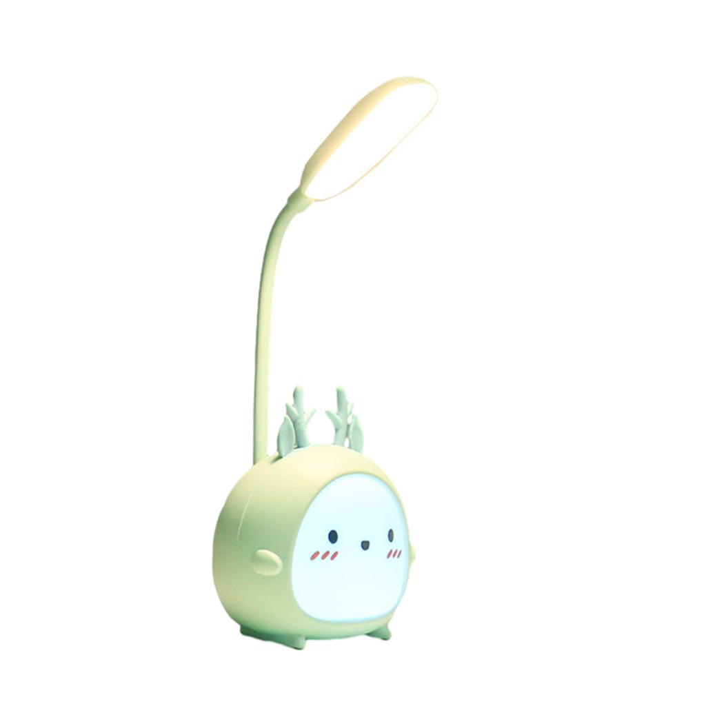 Portable LED Table Lamps 3 Lighting Modes Cartoon Deer Eye Protection USB Charging Reading Desk Light Night Light