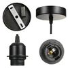 1 Set Nordic Half Teeth Lampshade Base Vintage E27 Hanging Lamp Holders With 0.8/1/1.2/1.5M Cable Ceiling Lamp Holder Socket