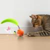 USB Charging Interactive Automatic Roll Cat Wheel Toy Smart Pet Ball Toy with Furry Tail Teaser