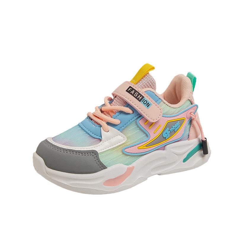 Spring and Autumn New All-match Breathable Soft-soled Girls' Leather Surface Comfortable and Wear-resistant Sports Shoes