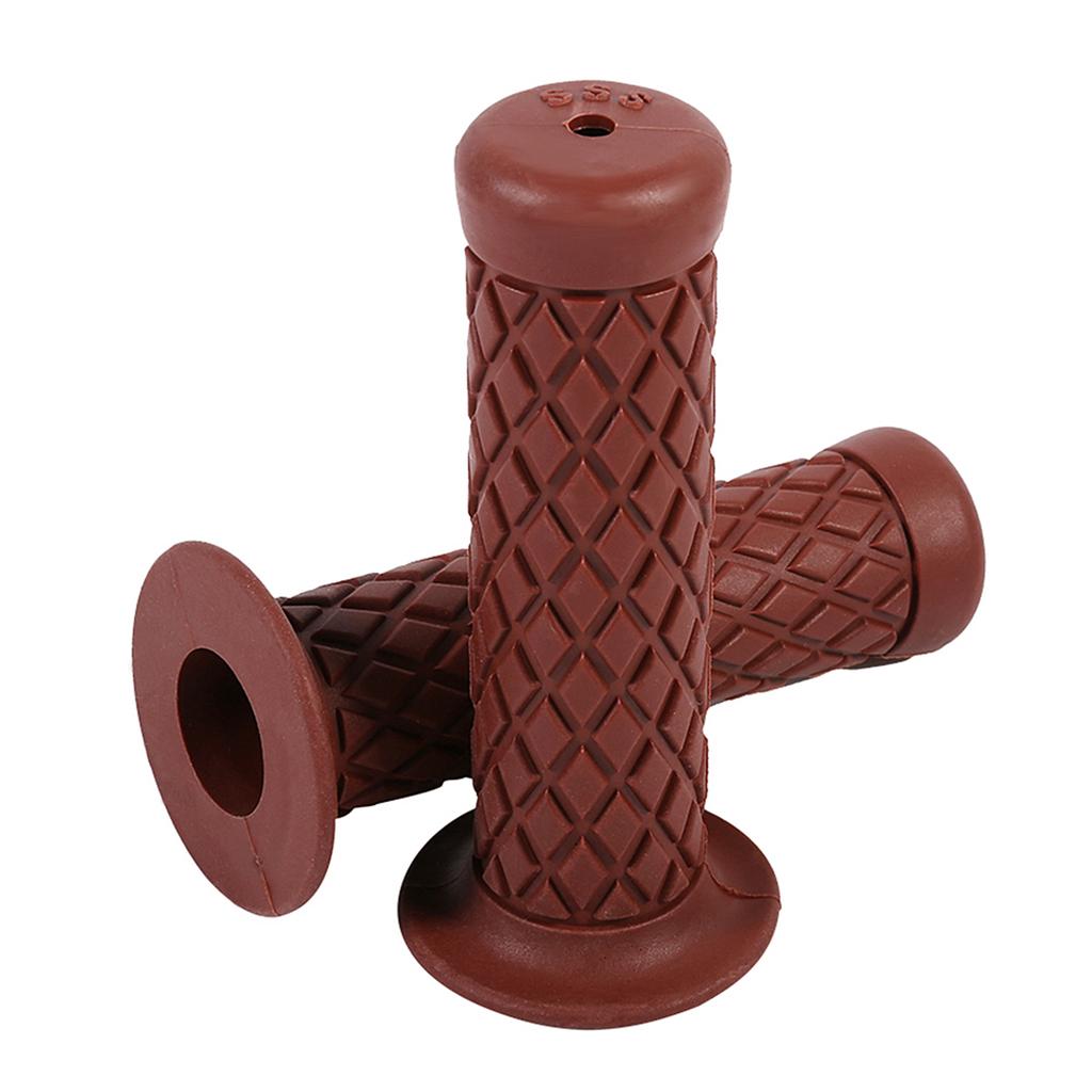 22mm 7/8"   Vintage Soft Rubber Handle Bar Hand Grips For Motorcycle Dirt Bike Black
