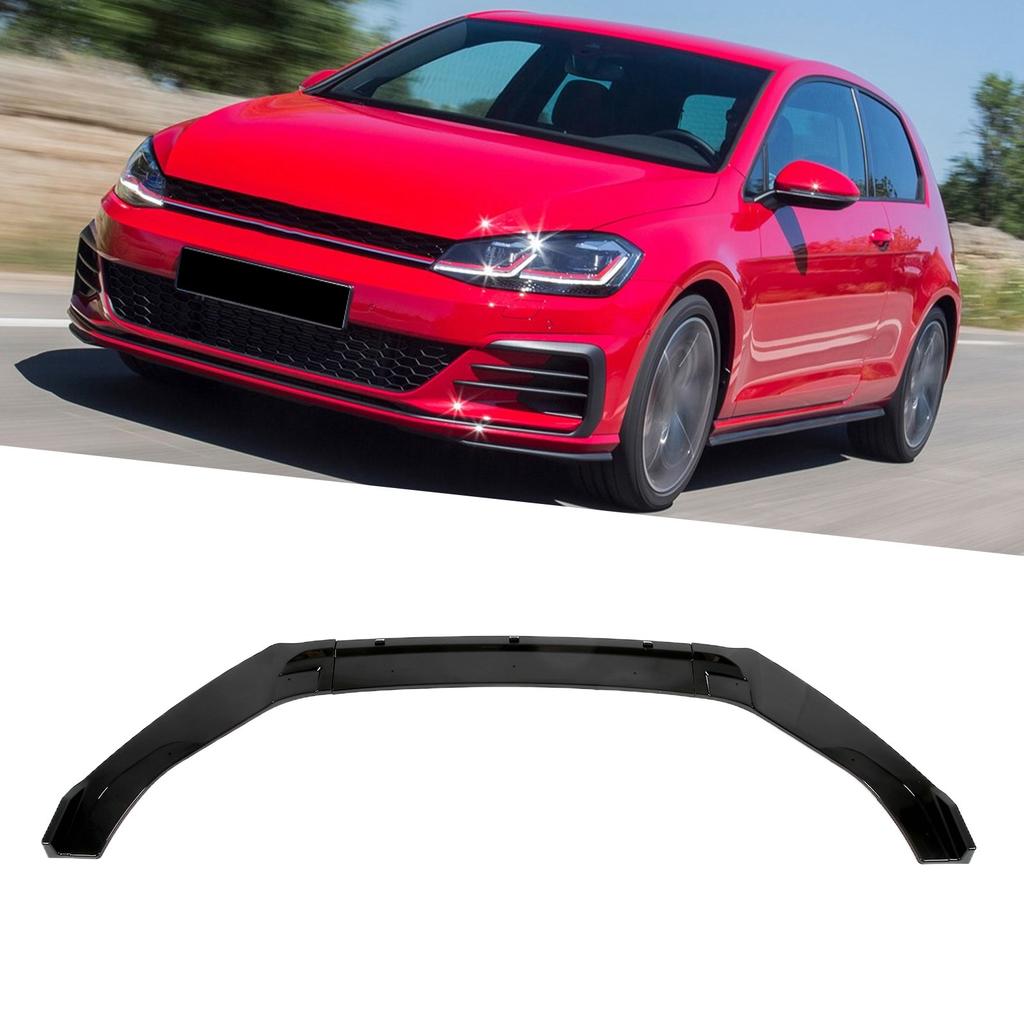 3 Sections Front Bumper Splitter Lip Spoiler Replacement for MK7 MK7.5 GTD R 20132020