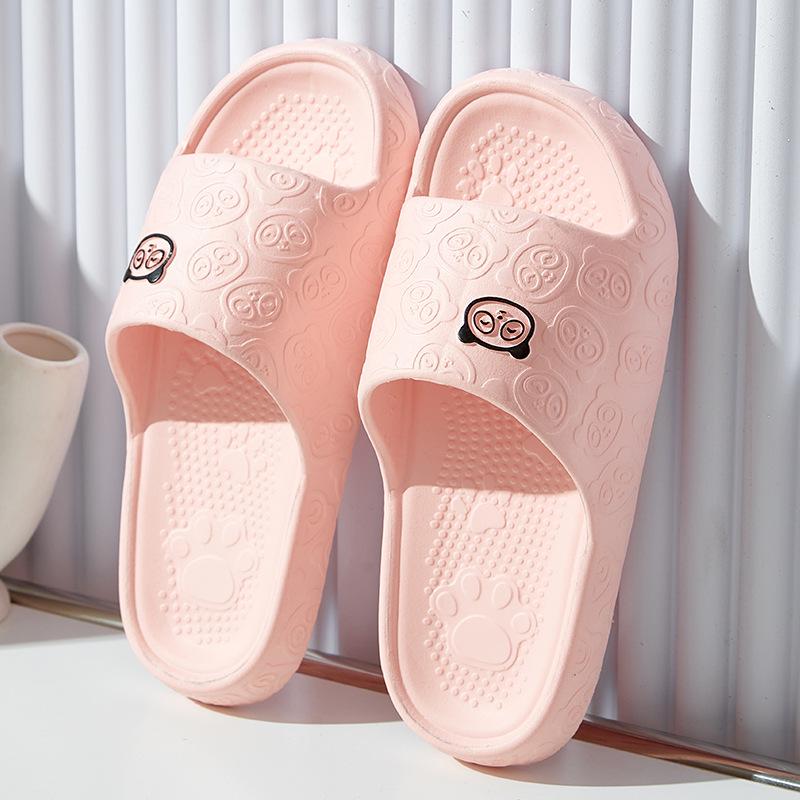 Slippers Female Summer Cartoon Hotel Indoor Couple Home Bath Non-slip Thick Bottom Household Sandals Male