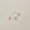 LUNNE 14k Haczyk U Kolczyk z Perłą (14k Złoto) #PI06