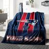 Name Custom New England Patriots Logo Print Flannel Blanket High Quality Warm Comfortable Cover for All Seasons Perfect for Gifts Home Decor