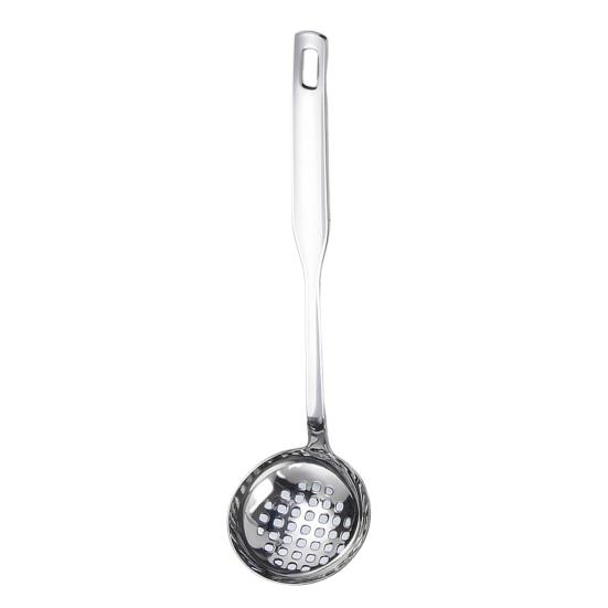 Stainless Steel Hotpot Soup Ladle Spoon Strainer Scoops Durable Slotted Spoon Rust-Proof Skimmer Spoon for Kitchen Cooking Utensil Banquets Picnics
