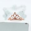 Purple Gold Crown Ring, Simple Temperament, Fashion Trend Rose Gold Plated Open Ring Jewelry