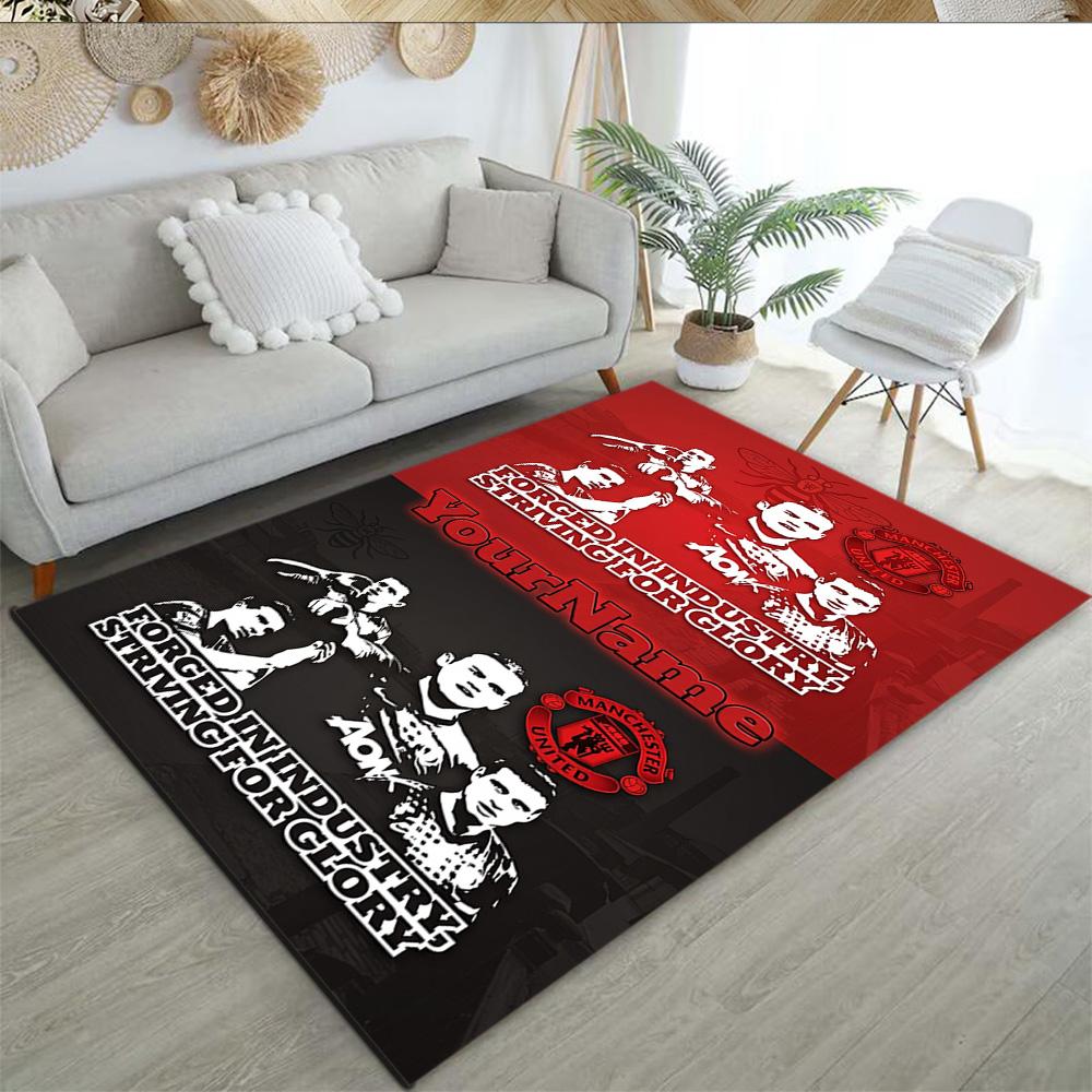 Manchester Personalized Text Carpet Perfect for Foyer Hallway Game Room Living Rooms Antislip Carpet Anime Office Decor