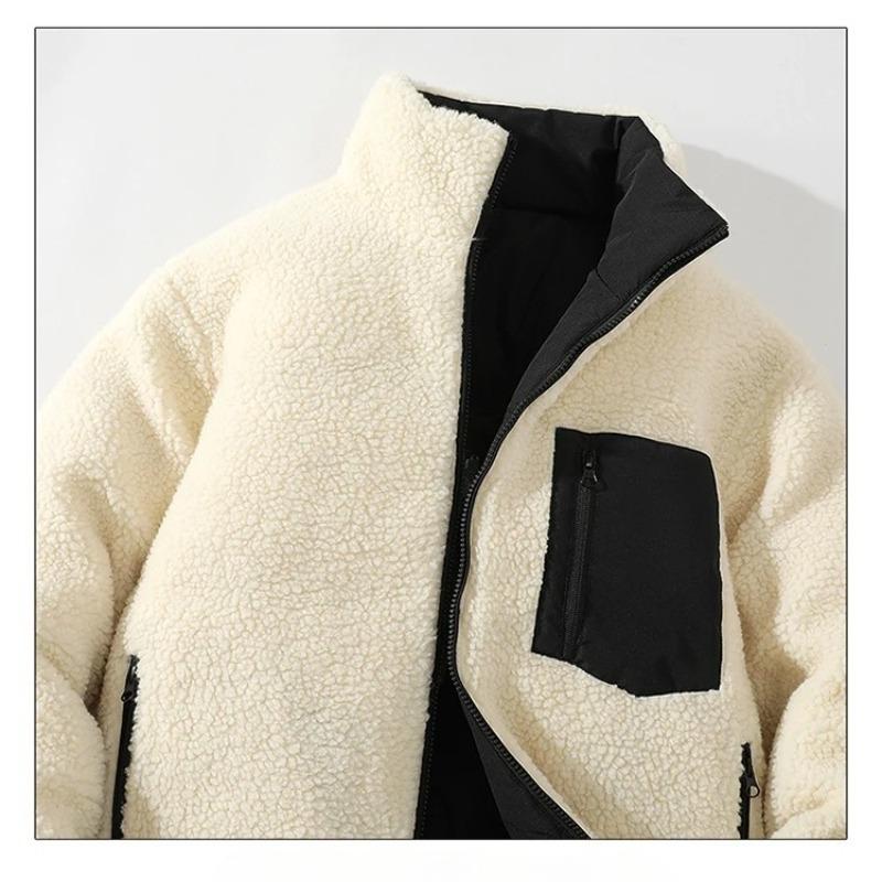 Trendy Winter Clothing Men's Parkas Wool Warm Coat Windproof Thick Coat Stand Collar Color Men's Coat