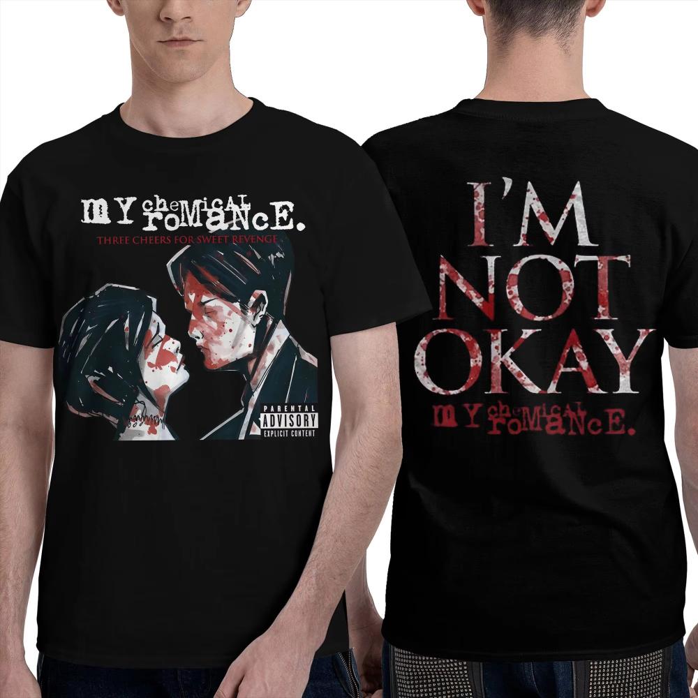 

My Chemical Romance Queen Rock Band Pure Cotton TShirts Hipster Tee Shirt for Men Fashion Casual Short Sleeve Top Tees Unisex M