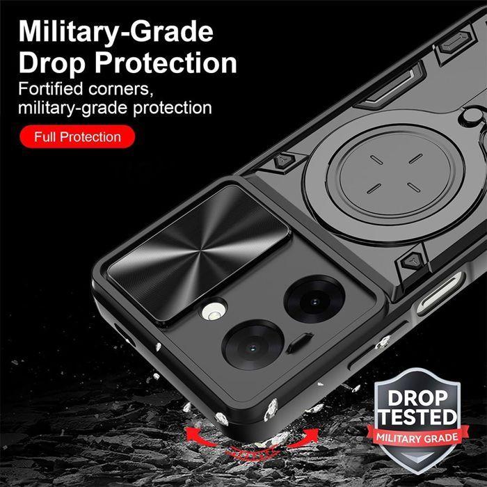 Coque - E.F.CONNECTION - Pour Xiaomi Redmi A5 - Antichoc - Support anneau magnétique - Protection caméra