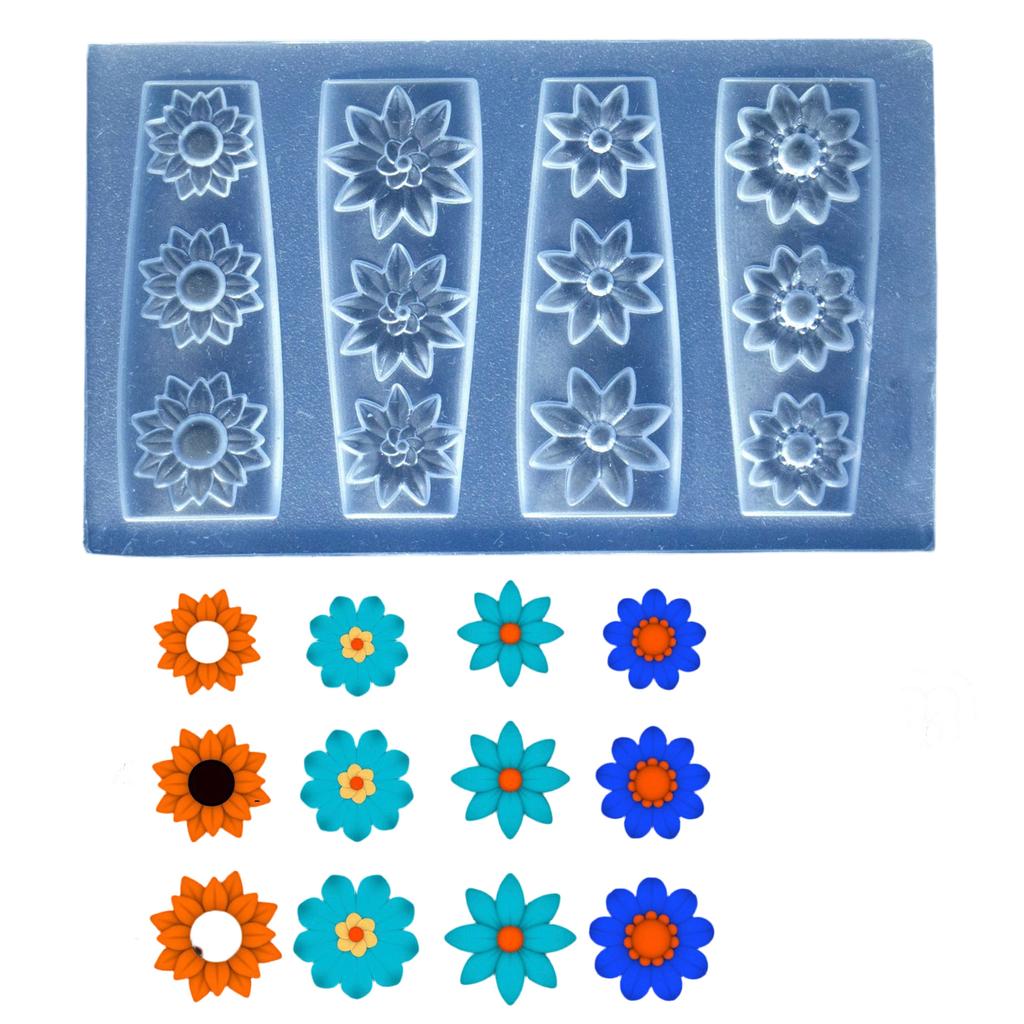 3D Schnitzblume Nagelkunst Form Silikonvorlage für DIY Florale Resin Designs und Kreative Nageldekorationen