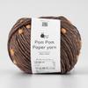 Raw Wool Knitworm Yarn 5 Balls Set Knitworm Pom Pom Paper Yarn Medium Thickness 30g Brown X (approx. 51m) (107. Orange)