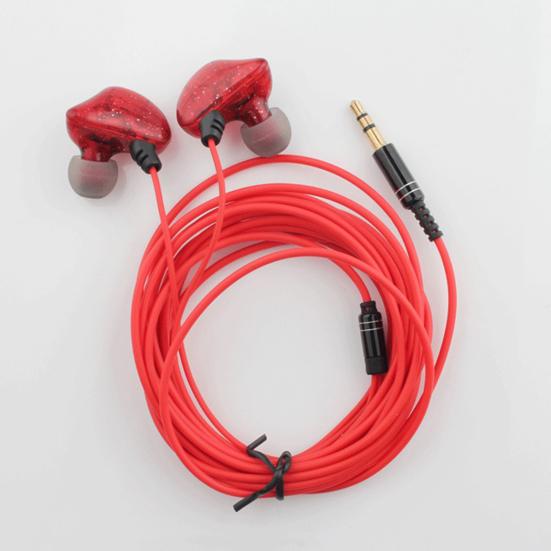 Wired Earphone In-ear HiFi Stereo Long Cable 3.5mm Plug Music Earbuds Monitoring Headphone for Live Broadcast