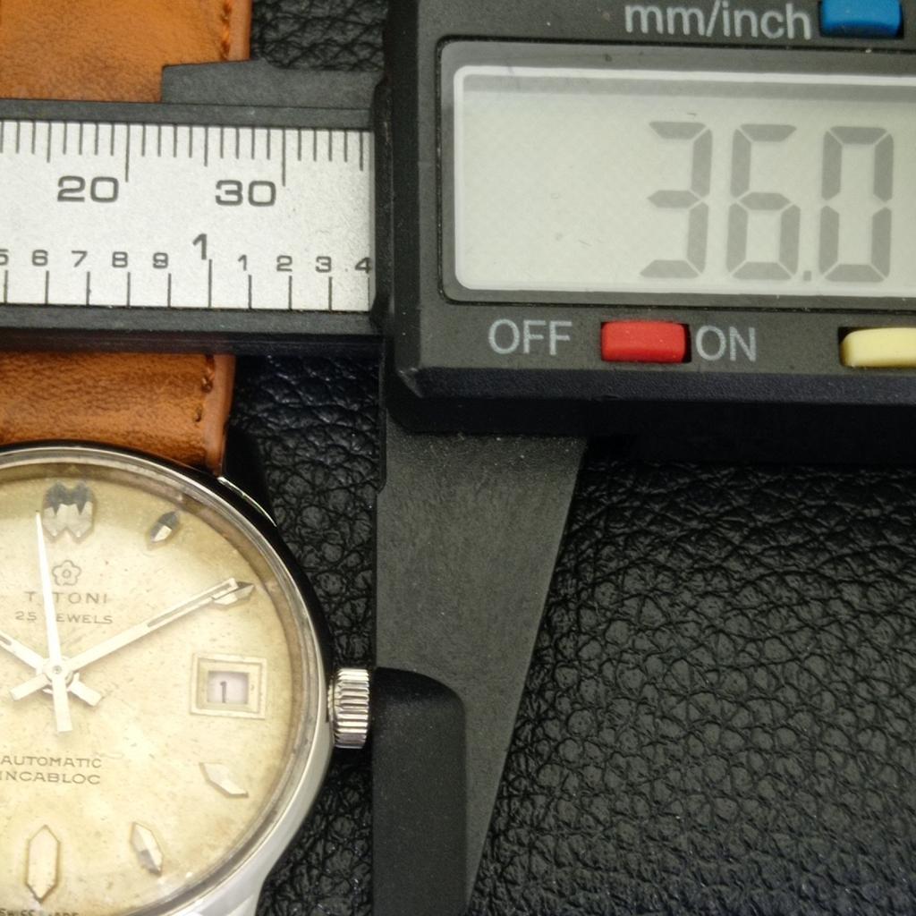 VINTAGE TITONI AUTOMATIC INCABLOC SWISS MENS ORIGINAL DIAL WATCH A700333-5 R202-a700333