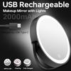 Rechargeable Wall Mounted Lighted Makeup Mirror Mounted Makeup Magnifying Mirror with Lights 10X LED Vanity Mirror Wall Mounted