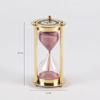 Brass Sand Timer Hour Glass Sand Glass Clock Ideal for Exercise Tea Making Ross London Pink Sand Timer Showpiece 8.89 Cm