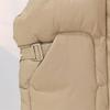 Down Vest for Women Winter Large Pockets High Collar Windproof Warmth Sleeveless Tops Vest Oversize Thickened Casual Vest