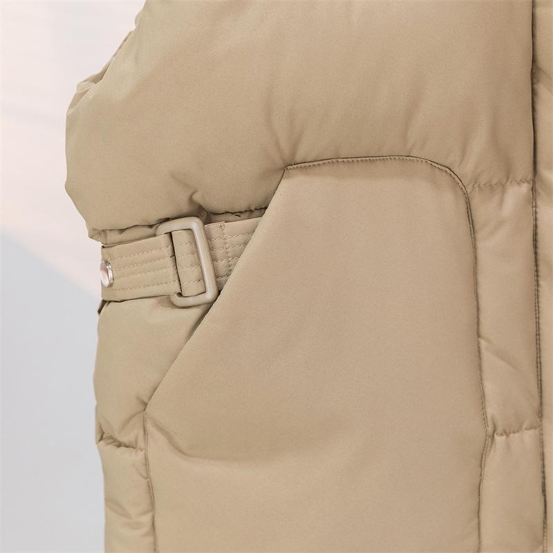 Down Vest for Women Winter Large Pockets High Collar Windproof Warmth Sleeveless Tops Vest Oversize Thickened Casual Vest