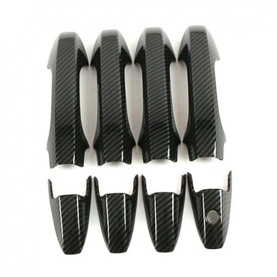 Carbon Fiber Car Door Handle Bowl Cover Trim For Honda CRV 2007-2011 G3 Gen 3th