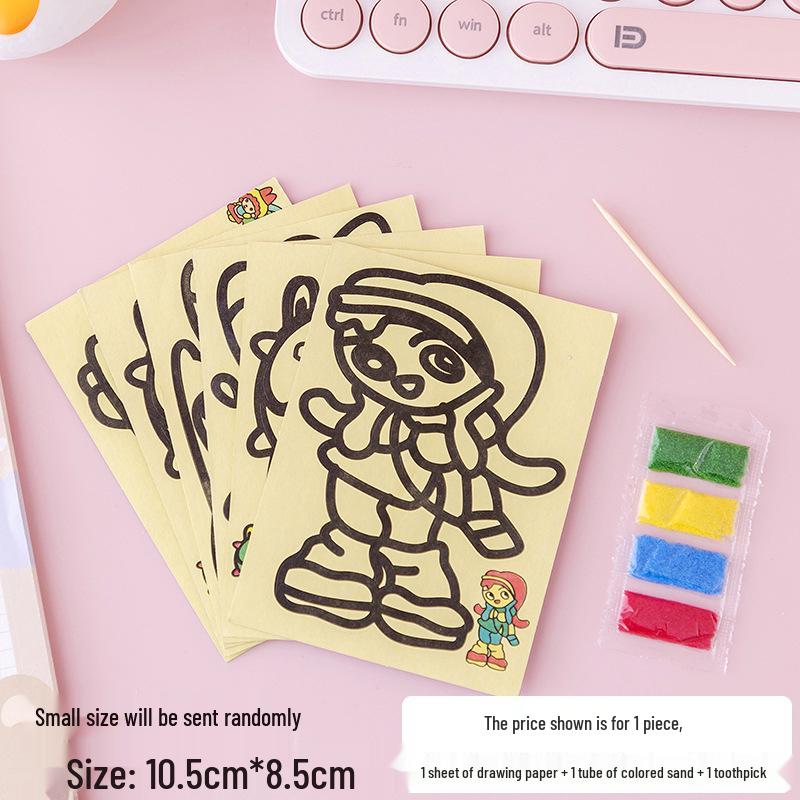 Creative DIY Sand Painting Kit for Kids - Cartoon Themed Puzzle Gift for Boys and Girls