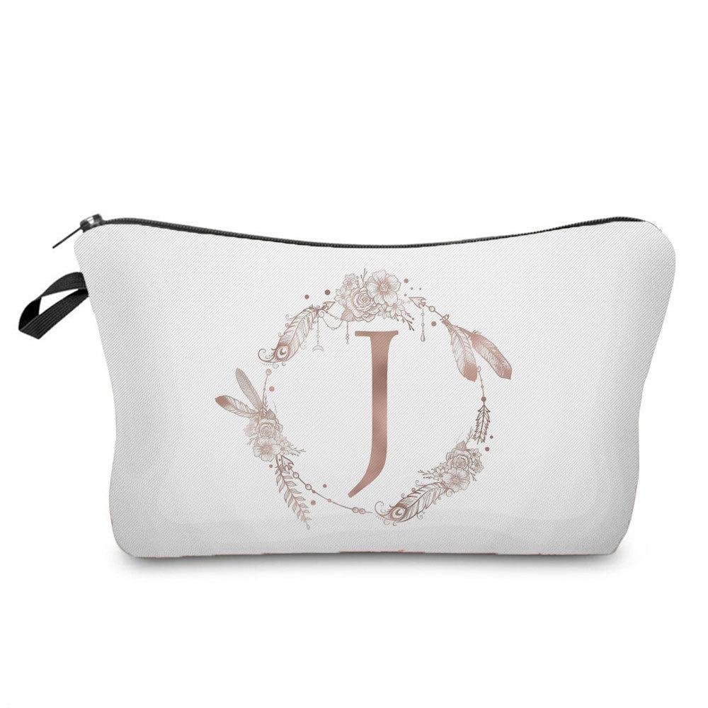 Women letter Print Cosmetic Bag Toiletries Organize Travel Storage Case