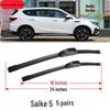 Junma Mosaic 5 Frameless Front & Rear Wiper Blade Set - SEEK5 Special Rubber Strip