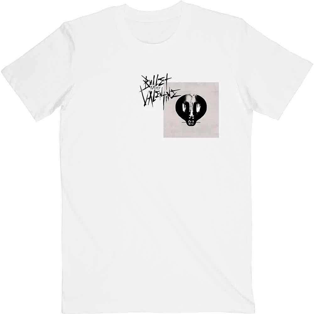 

Bullet For My Valentine Album Logo White Licensed T-Shirt Men s- 4XL