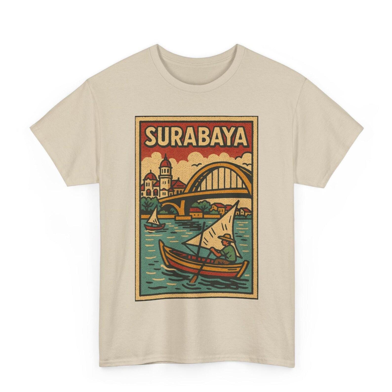 Surabaya T-Shirt: Retro Comic Indonesian City Graphic Tee M