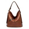 Women's Sewing Line Bags High Quality Large Capacity Monochromatic Interior Compartment Fashion