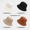 Large Ultra-Light Down Cotton Rhombus Fisherman Hat Women Winter Cotton Warm Korean Casual Fashion Luxury Bucket Hat Panama Cap