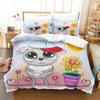 Cartoon Sheep Duvet Cover Set Cute White Sheep Flowers Pattern King Queen Full Size For Kids Boy Girl Gift Polyester Bedding Set