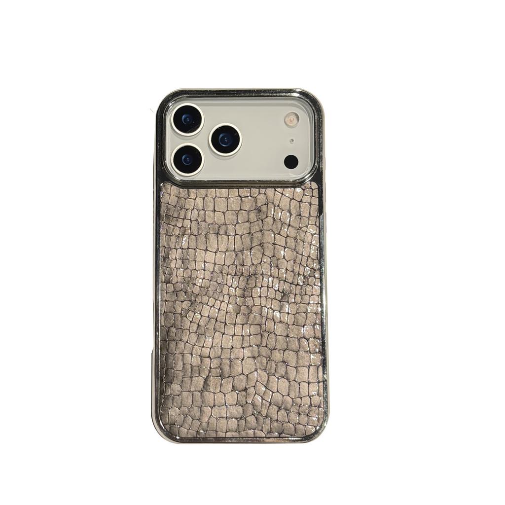 Light Luxury Glossy Crocodile Leather Pattern for IPhone 17air Protective Case for Apple 16promax Electroplated Case