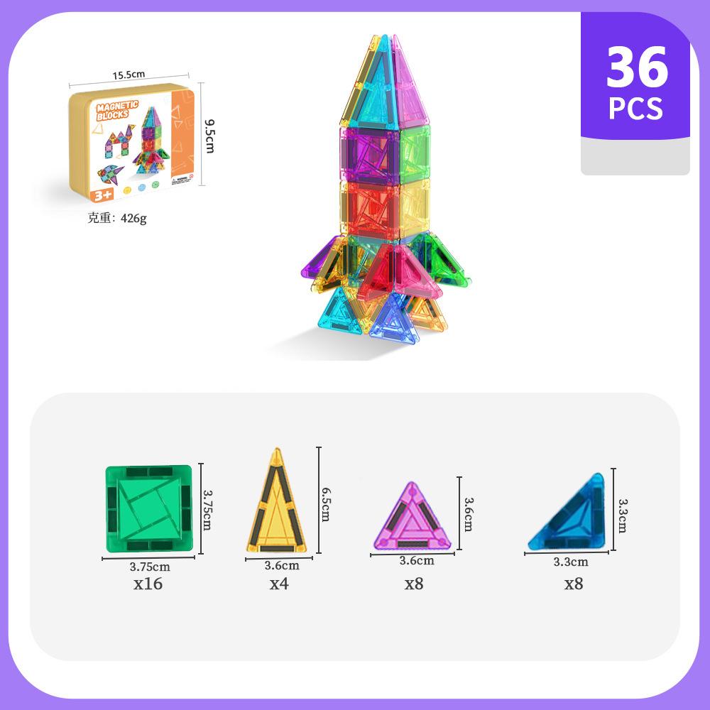 Magnetic Tiles Toddler Toys Magnetic Building Blocks for Kids Toys Games STEM Educational Toys Sensory Play Travel Toddler Set