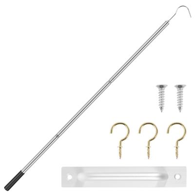 Attic Ladder Pull Down Hook Stainless Steel Attic Pull Down Hook Parts Convenient Attic Ladder Pull Kit Lifting Utility Tool