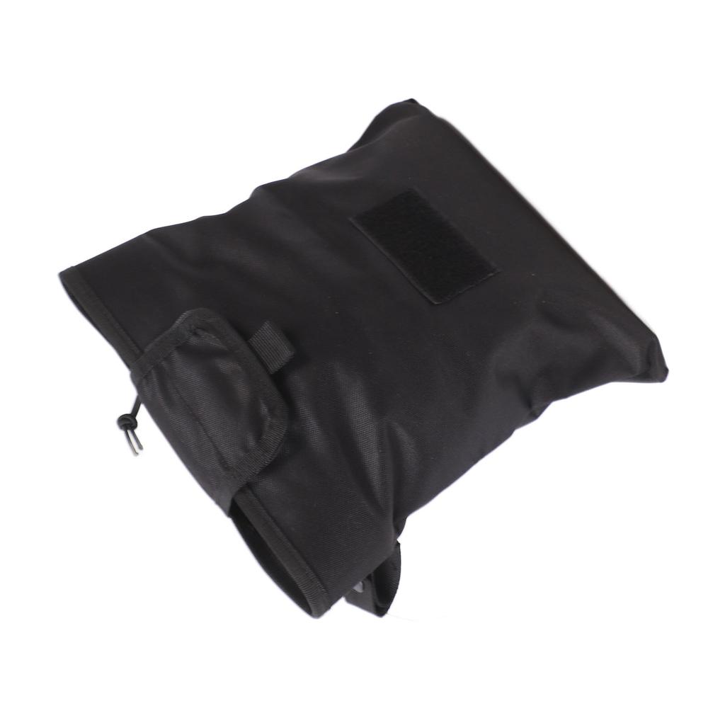 Dump Drop Pouch Multifunctional Nylon Portable Folding Recycling Bag Waist Hanging Recycling Bag for Outdoor Black
