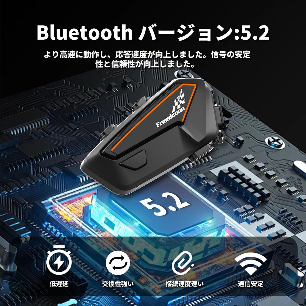 FreedConn F1 Bike Intercom [1100mAh Large Capacity, Can Be Used