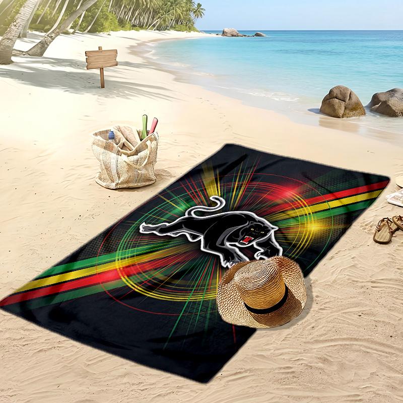 Penrith Panthers Print Beach Towel Soft Portable Quick?dry Towel For Pool Summer Vacation Outdoor Sport