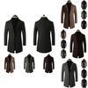 Stilvoller Herren Slim Trenchcoat mit langem einreihigem Design und Reversjacke