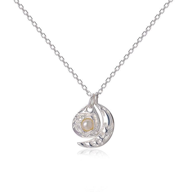 

Текстура Лава Луна Капелька Жемчужное Ожерелье Неправильная Геометрия Ключичная Цепочка Французская