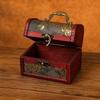 Portable Handle Jewelry Storage Box Classical Trinket Chest Retro Wooden Jewelry Box  Home Decor