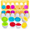 Montessori Educational Learning Toys For Children 2 3 4 Years Easter Eggs Baby Smart Egg Shape Matching Puzzle Games Kids Gift